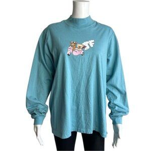 Teddy Fresh Mock Neck Long Sleeve Tee - M